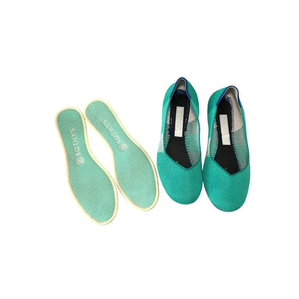 Women’s Teal Knit Ballet Flats - Lightweight Comfort